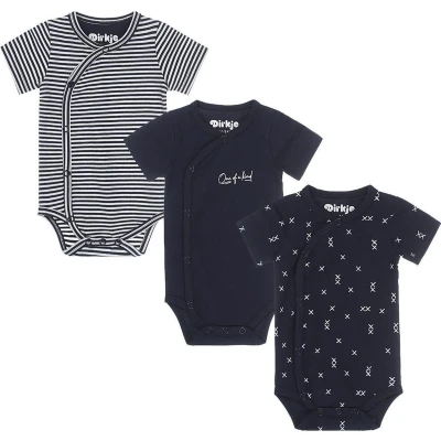 Afbeelding van Dirkje Body NOOS Bio Cotton Short Navy/Off White 3 pack Maat 50/56