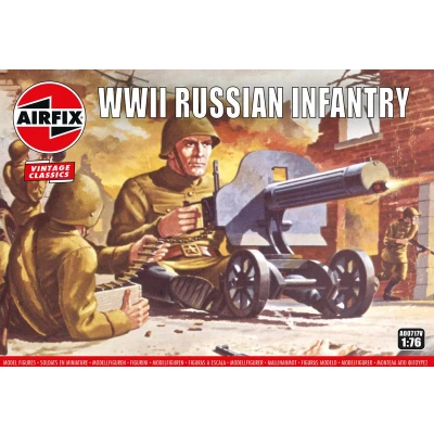 Afbeelding van 1:76 Airfix 00717V Russian Infantry WWII Figures Plastic Modelbouwpakket