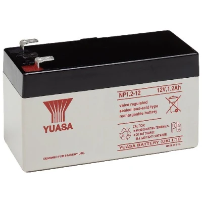 Afbeelding van Yuasa NP1.2 12 loodaccu V Faston 187 4,8 mm