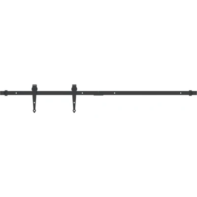 Afbeelding van Ophangset voor minischuifdeur 122 cm koolstofstaal zwart