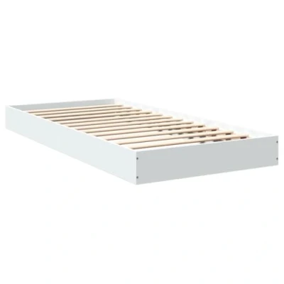 Image de vidaXL Cadre de lit sans matelas blanc 75x190 cm bois d&#039;ingénierie832309