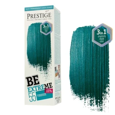 Afbeelding van Prestige BeExtreme Turquoise Haarverf Blauw Groen Semi Permanente Haarkleuring Zonder Ammoniak/Peroxide/PPD/Parabenen