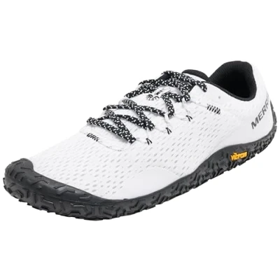 Afbeelding van Merrell Vapor Glove 6 Hardloopschoenen voor op de weg, Heren, Maat: 42, White/black Textiel/ synthetisch