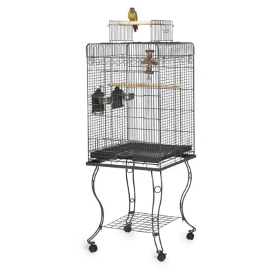 Afbeelding van Keddoc Vogelkooi Conure Vogelverblijven 51x51x155 cm Antraciet