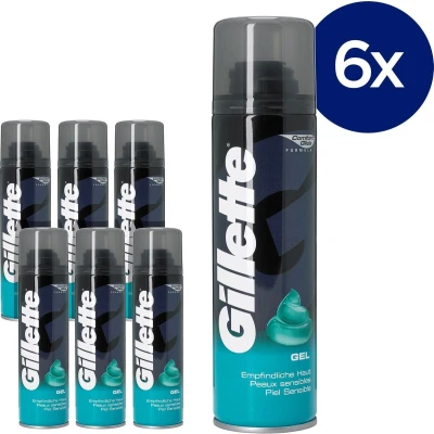 Afbeelding van Gillette Shave Gel Original Scent Sensitive 6 x 200 ml