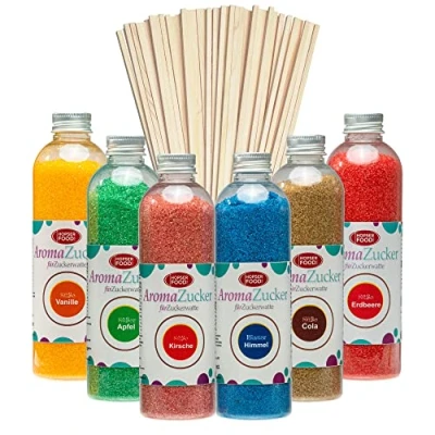 Afbeelding van Hopser Food Fun Partyset suikerspiegel voor suikerspinmachine Inclusief 100 sticks suikerspinnen 6 x 230 gram