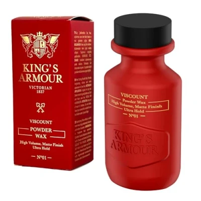 Afbeelding van King&#039;s Armour VISCOUNT Powder Wax 20 g Hair Matte Styling for No Gluing High Volume, Finish, Ultra Hold