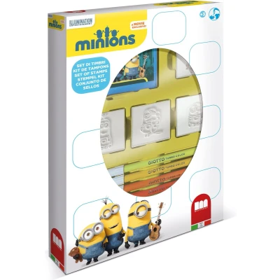 Afbeelding van Multiprint Minions box 4 stempels + 7 stiften