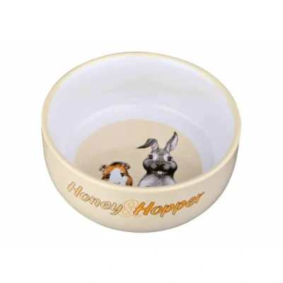 Afbeelding van Trixie voerbak honey &amp; hopper keramiek assorti 11 cm 250 ml