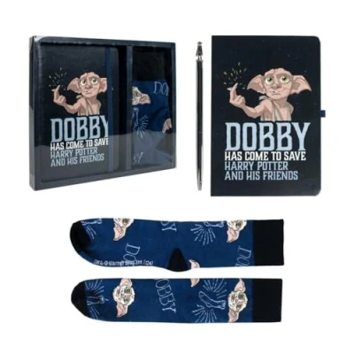 Afbeelding van Harry Potter Schrijfwaren Cadeauset Dobby A5 Notitieboek, Pen en Sokken