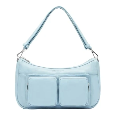 Afbeelding van LIEBESKIND BERLIN Leren Schoudertas Sheep Natural Hobo Bag Iceberg Lichtblauw