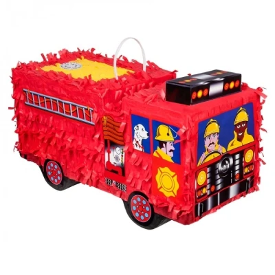 Afbeelding van Pinata 3D Brandweerauto met zwaailicht