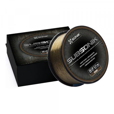 Afbeelding van Sonik Subsonik Brown 25lbs 1200m 0.41mm Nylon vislijn