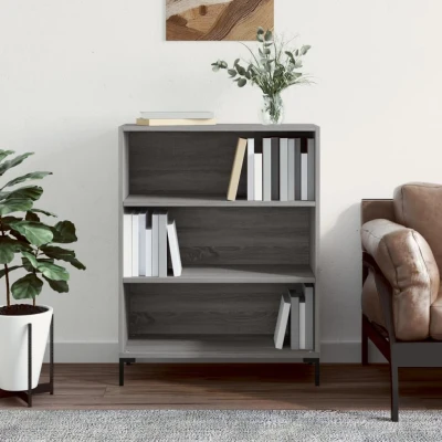 Afbeelding van Boekenkast 69,5x32,5x90 cm bewerkt hout grijs sonoma eikenkleur