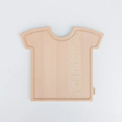 Afbeelding van HOCHO T shirt Snijplank met Sapgeul Beukenhout 250x280x15mm