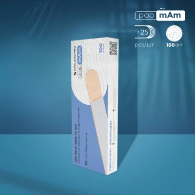 Afbeelding van Staleks Pro Wegwerpnagelvijlen op houten basis DWCE 22 Expert korrel 100/150/180/240 (25 stuks) manicure pedicure shellac NAI salon (korrel 100)