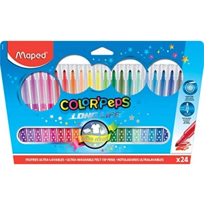 Afbeelding van Maped Viltstift Color&#039;peps 18 Stiften In Een Kartonnen Etui