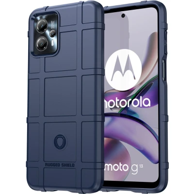 Afbeelding van iMoshion Hoesje Geschikt voor Motorola Moto G23 / G13 Siliconen Thunder Backcover Donkerblauw