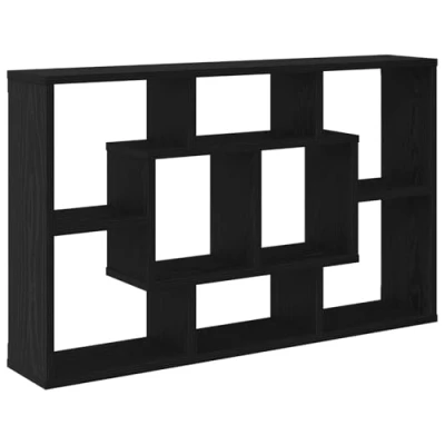 Afbeelding van vidaXL Wandplank Zwart Eiken Bewerkt hout 85x16x47.5 cm