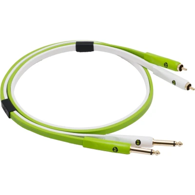 Afbeelding van NEO by Oyaide d+ Stereo Cinch/2x6,3mm jack kabel, Class B, 1,0m lengte Kabel voor DJs