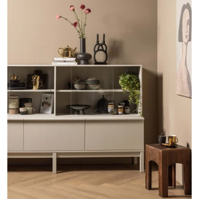 Afbeelding van Basiclabel Klink Muurkast Grenen Mist 60x200x35