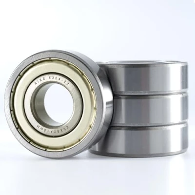Afbeelding van XiKe 6304ZZ Lot de 4 roulements à billes pré lubrifiés 20 x 52 15 mm Acier chromé Double joints métalliques Roulement rainuré avec couvercles