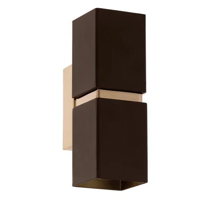 Afbeelding van EGLO Passa Wandlamp 2 Lichts Bruin, Koper