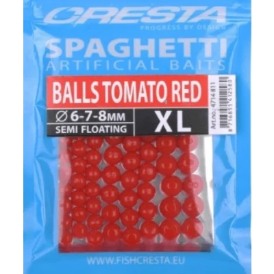Afbeelding van Cresta Spaghetti Balls Xlarge (6 7 8mm) Kleur : Tomato Red