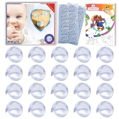Afbeelding van [Pack x 20] Tafelhoeken met extra sterke lijm Hoekbescherming voor baby&#039;s Veiligheid thuis kinderen: tafel, kantoor, wieg ideaal hoeken en meubelranden