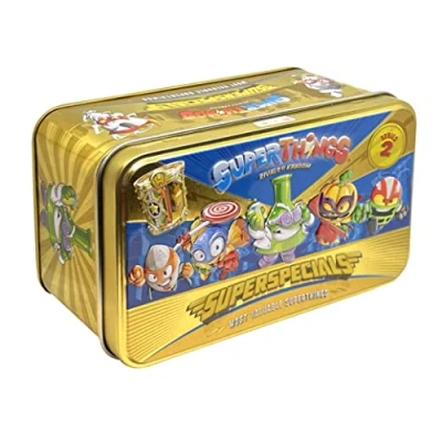 Afbeelding van SUPERTHINGS RIVALS OF KABOOM Gold Series 2 box, bevat alle speciale figuren uit de serie 2, inclusief ultra helder (professor K), gouden leiders, 6 zilveren kapiteins en holen