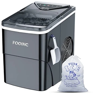 Afbeelding van machine à glaçons, glaçons avec fonction autonettoyante, 15 kg/24h, 9 en seulement 6 minutes. Fonctionnement silencieux, Ice Cube Maker, pour une utilisation dans