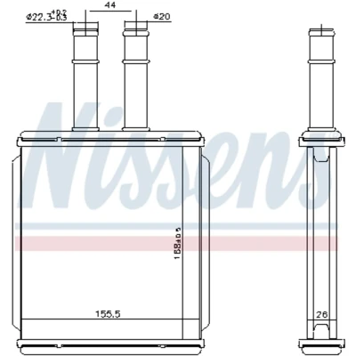 Afbeelding van Kachelradiateur, interieurverwarming NISSENS 73999