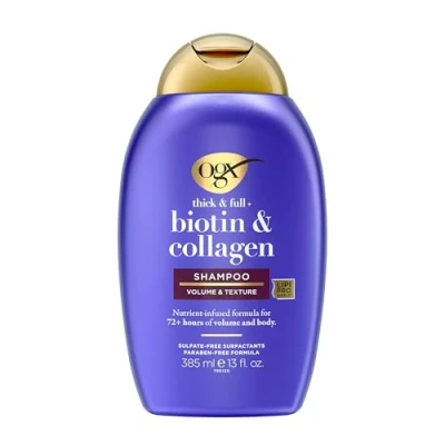 Afbeelding van OGX Vogue International biotine en collageen dikke shampoo, 13 oz