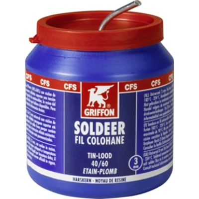 Afbeelding van Griffon draadsoldeer 40/60 harskern dia 3mm (500gr)