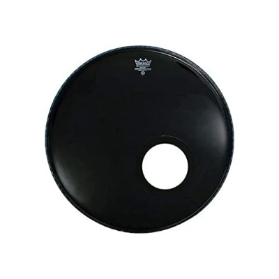 Afbeelding van Remo Powerstroke 3 Ebony 20&quot;, BassDrum Reso Bass drumvel