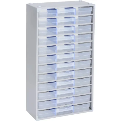 Afbeelding van Allit 464800 Opbergkast voor kleine onderdelen VarioPlus ProM 57/36 (b x h d) 300 565 140 mm Zilver, Transparant 1 stuk(s)