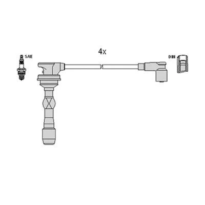 Afbeelding van Bougiekabelset HITACHI 134118