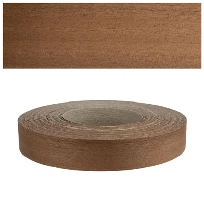 Afbeelding van Mprofi MT® 5 m rol houten zangstrips rand van echt houtfineer met opstrijkbare voor plank, opstrijkbaar, mahonie, 22 mm