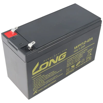 Afbeelding van 4.8mm Kung Long WP7.2 12A 12Volt 7.2Ah Faston plug contacten