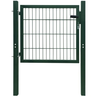 Afbeelding van Poort dubbelstaafmat (enkel) 106x130 cm groen