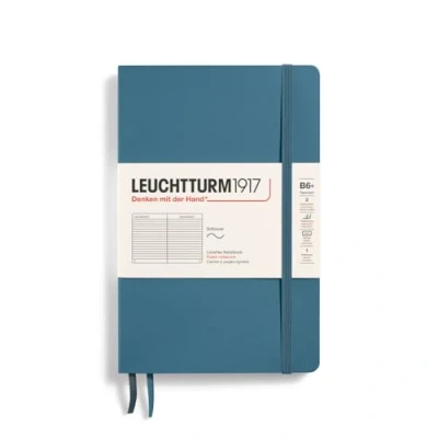 Afbeelding van Leuchtturm notitieboek softcover 19x12.5cm lijn stone blue