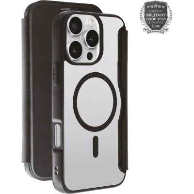 Afbeelding van Vivanco MAG PREMIUM Booklet Apple iPhone 16 Pro Max Zwart Inductieve lading, Zanddicht, Spatwaterdicht, Stofdicht, Stootbestendig