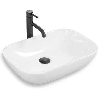 Afbeelding van REA Claudia Opzetwastafel Waskom 51 x 34 13 cm Glans Wit