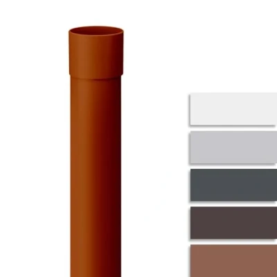 Afbeelding van INEFA Valpijp 100 cm, PVC DN 75, 1 stuk, bruin, dakgootaccessoires, eenvoudige installatie, Made in Germany