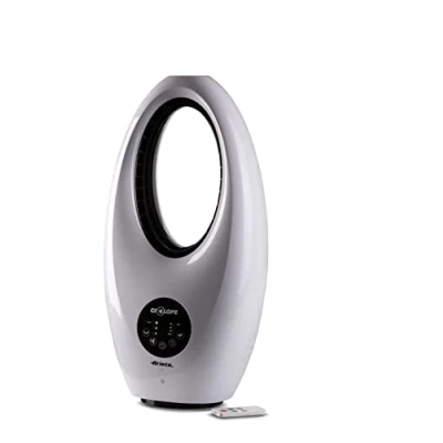 Afbeelding van Ariete 803 Cyclops digitale ventilator, zonder bladen, 60 W, tafelventilator, stil, oscillatiefunctie, timer tot 7,5 uur, 3 snelheden, ledlicht, wit