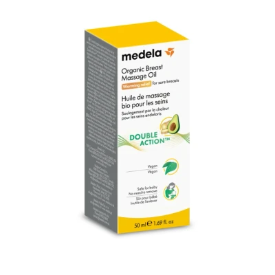 Afbeelding van Medela Organic Massage olie tepelverzorging borstvoeding vegan 50ml biologisch