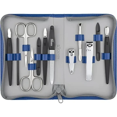Afbeelding van Solingen 12 delige manicureset nagelset voor dames en heren met alles wat u nodig heeft manicure pedicure, in hoogwaardig imitatieleren etui