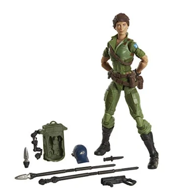Afbeelding van G.I. Joe Hasbro Classified Series Lady Jaye Action Figure 25 hoogwaardig speelgoed met meerdere accessoires, schaal 15,2 cm, gepersonaliseerde verpakking Art CS figuur ROCKET cranberry