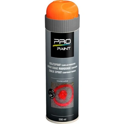 Afbeelding van Pro paint krijtspray tijdelijke markering 500 ml, oranje