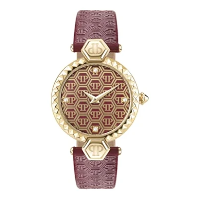 Afbeelding van Philipp Plein Couture PWEAA0221 Horloge Leer Rood Ø 32 mm